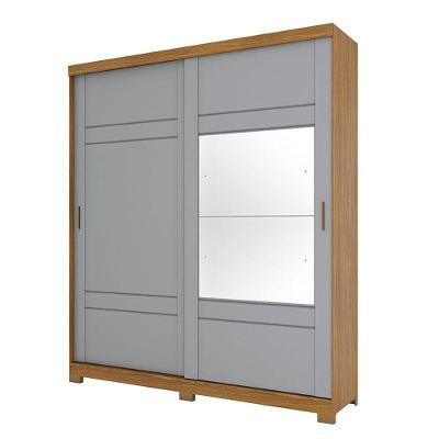 Guarda Roupa Casal Turin Nature Cinza - Henn