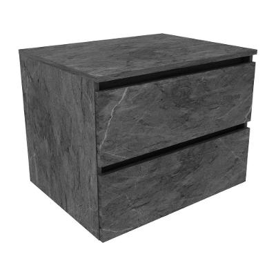 Gabinete Banheiro 2 Gavetas 60Cm Suspenso Multimóveis Vcr10087 Mármore Lunar Mármore Lunar
