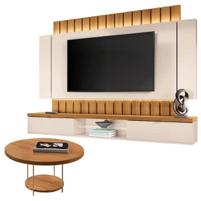 Home Suspenso Illusion 2.2 Cinamomo Off White E Mesa De Centro Sky Cinamomo - Hb Móveis