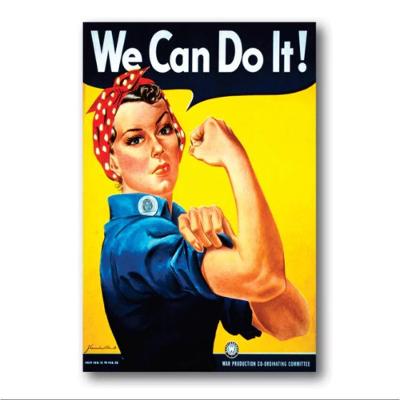 Placa Decorativa Nós Podemos We Can Do It Frase Mdf 20x30 Cm