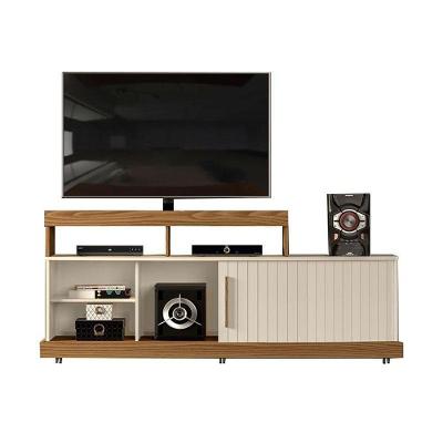 Rack Para Sala Valle Carvalho Nobre Off White – Dj Móveis