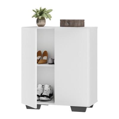 Sapateira 2 Portas Nina Multimóveis V6010 Branca/Preta Branco/Preto
