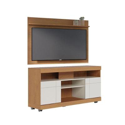 Rack Bancada Yara E Painel Para Tv Maia Freijó Off White – Colibri