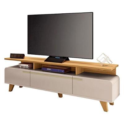 Rack Bancada Para Sala Essenza 2.0 Off White Cinamomo – Hb Móveis