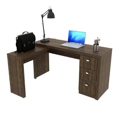 Escrivaninha/Mesa Escritório De Canto Multimóveis Vcr25011 Nogal Nogal