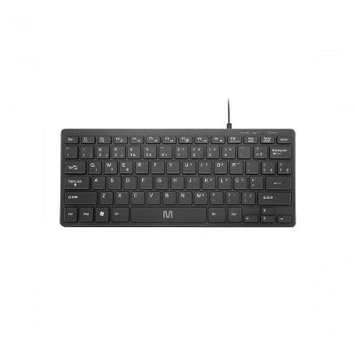 Teclado Com Fio Mini Multimídia Conexão Usb Cabo De 150cm Teclas Chocolate Preto - Tc154