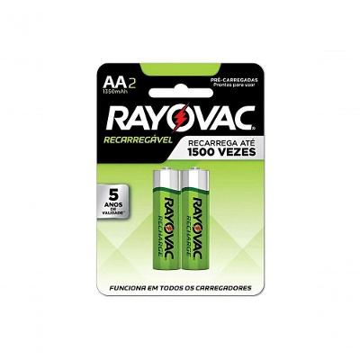 Pilha Recarregavel Rayovac Aa Com 2 Unidades