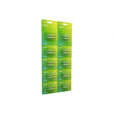 Pilha Alcalina Aaa Elgin 1.5v Blister Grande Com 10x2