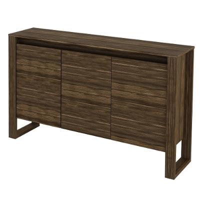 Balcão Escritório Com 3 Portas Multimóveis Vcr25044 Nogal Nogal