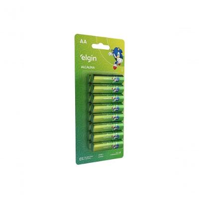 Pilha Alcalina Aa Elgin 1.5v Blister Com 16 Unidades