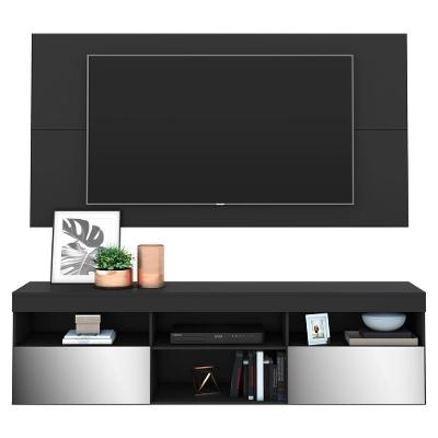 Rack Com Espelho E Painel Para Tv Até 65´´ Flórida Fg3137 Preto