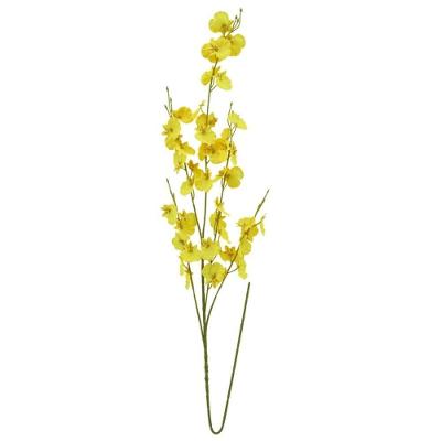 Haste Flor Orquídea Amarela Chuva De Ouro Artificial 50cm - Mc Flores
