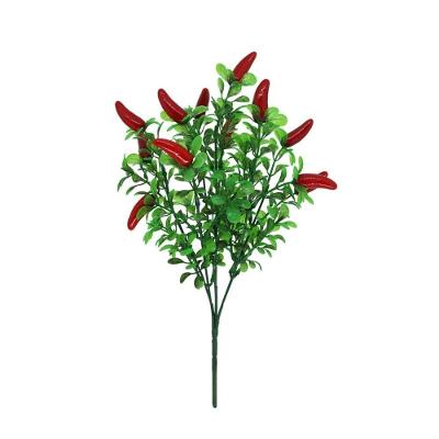Buquê Pimenta Vermelha Artificial 35cm 6 Galhos 12 Pimentas - Mc Flores