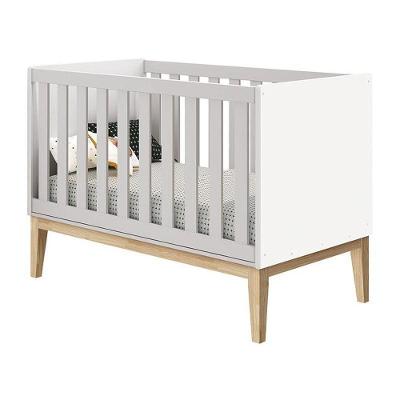 Berço Americano New Classic Branco Madeira Natural ? Reller