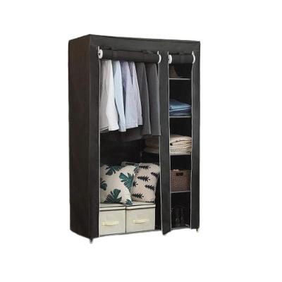 Guarda Roupa Portatil Duplo 4 Prateleiras Sapateira Cabideiro Compacto Arara Organizador Praia Cor:vermelho
