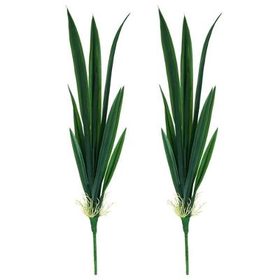 Jogo 2 Folhagens De Orquídea 3d 58cm 10 Folhas Com Raiz Prime - Mc Flores