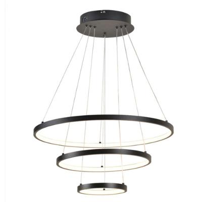 Dinamica Pendente Qd05002 3 Aneis 60w 3000k Preto