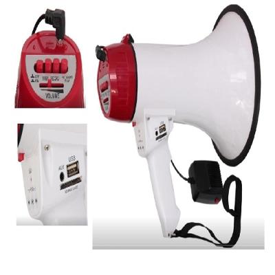 Megafone Com Microfone Sirene Usb Sd Gravador Led 30w Profissional Mp3 Recarregavel