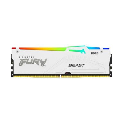 Memória 16gb Ddr5 5600 Kingston Fury Beats Cl40 Rgb White Kf556c40bwa16 Branco