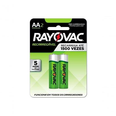 Pilha Recarregavel Eco Aa Com 2 1350mah 55802