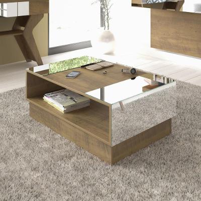 Mesa De Centro Com Espelho Multimóveis Cr45140 Pinho Pinho