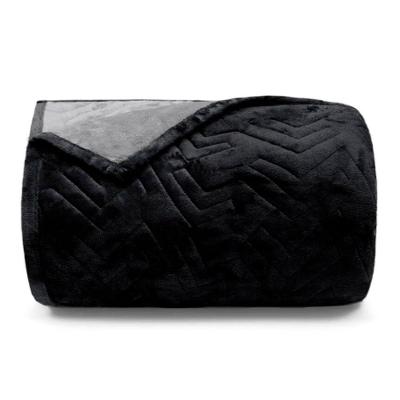 Cobertor Buettner Solteiro Flannel Plush 100% Poliéster Dupla Face 160mx240m Preto / Metal Escuro