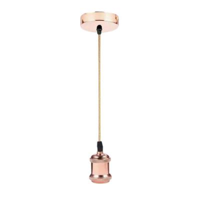 Lustre Pendente Luminaria Vintage Metal Rose