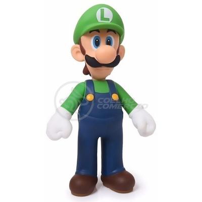 Boneco Action Figure Luigi Articulado Colecionável Grande Super Size 23cm - Super Mario World