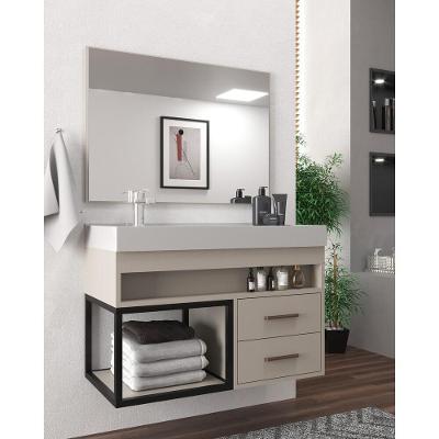 Gabinete Banheiro Com Cuba E Espelheira 80Cm Multimóveis Vcr10071 Nude Nude