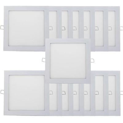 Kit 15 Plafon Painel Led Luminária Downlight 18w Embutir