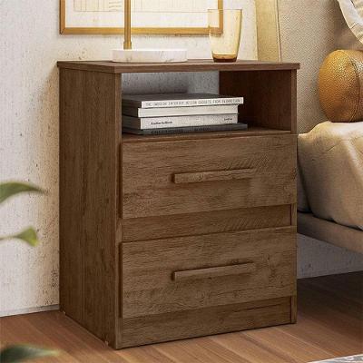 Mesa De Cabeceira Ambiente Apolo Castanho Wood Flex - Moval