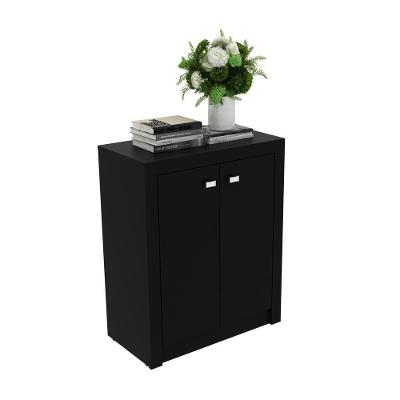 Balcão Escritório Com 2 Portas Multimóveis Vcr25013 Preto Preto