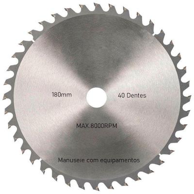 Kit 8 Discos De Serra Circular Com 40 Dentes 7" 180mm Para Madeira