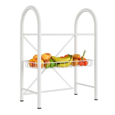 Fruteira 2 Prateleiras S- Granito 1 Cesto Aço Carbono Isla Branco