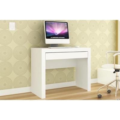 Mesa Computador Escrivaninha Msm421 C- 1 Gaveta Branco - Movelbento