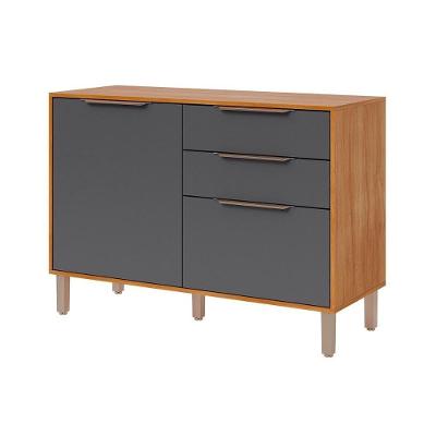 Balcão De Cozinha C- Tampo Divina C- 2 Portas E 2 Gavetas 120 Cm Cinamomo-titanium - Mgm