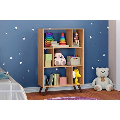 Estante Livreiro Casal Rt3015 C- 6 Nichos 81x124cm Mel - Movelbento