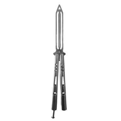 Canivete Butterfly Aço Inox Prateado Bsl-4-5 Para Treinamento Profissional Sem Corte