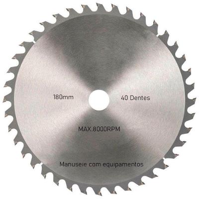 Kit 12 Discos De Serra Circular Com 40 Dentes 7" 180mm Para Madeira