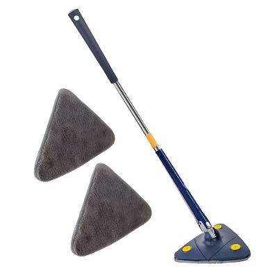 Mop Giratório Triangular Lava E Seca Com Cabo Ajustável E 2 Refis Microfibra