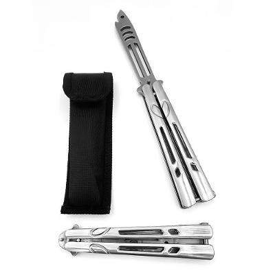 Canivete De Treino Tubarão Prata Butterfly Aço Inox Bsl-1 Para Prática De Tricks