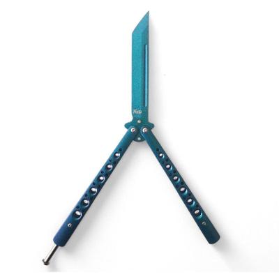 Faca Butterfly Bsl-6 Verde Roxo Fade Canivete Com Corte Fio Aço Inox Para Tricks E Coleção Cor:verde