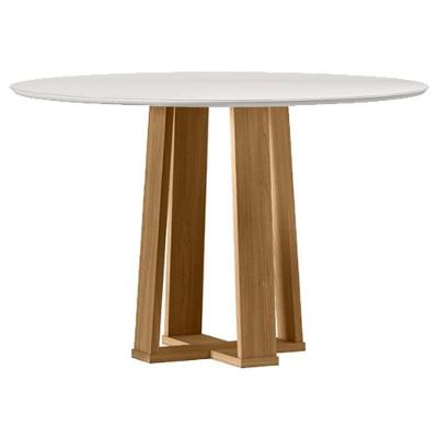 Mesa De Jantar 120 Cm Isabela Com Vidro Ype Off White – New Ceval