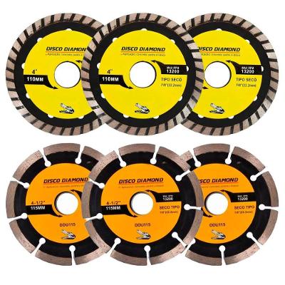 Kit 6 Disco Serra Circular 115mm-100mm Mármore Concreto
