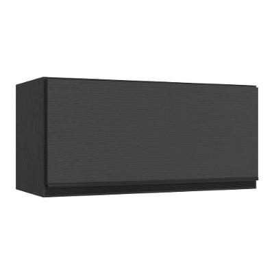 Armário De Cozinha Aéreo 70cm 1 Porta Basculante Veneza Multimóveis V3681 Preto Preto