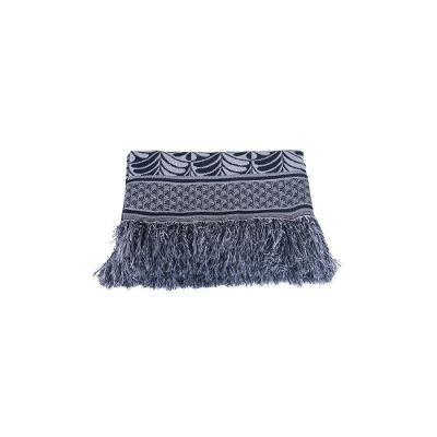 Xale Para Sofá Com Franja Luxor 1 Peça 2,10m X 1,35m 60% Algodão - 40% Poliéster Tecido Jacquard Cor:preto