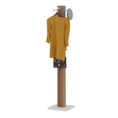 Cabideiro De Chão Multimóveis Vcr35004 Amêndoa/Branco Amêndoa/Branco