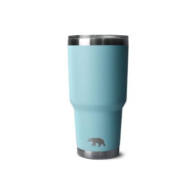 Copo Térmico Tumbler 30 Oz 887 Ml Qgk Azul Half Com Tampa