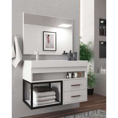 Gabinete Banheiro Com Cuba E Espelheira 80Cm Multimóveis Vcr10071 Branco Branco