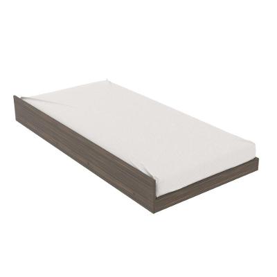 Cama De Solteiro Auxiliar Para Colchão 88 X 188Cm Multimóveis Vcr35012 Nogal Nogal